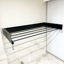 Ver imagem 5 de Varal Mágico Retrátil Oculto 6 Varetas 104cm Parede Preto