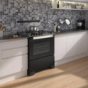 Ver imagem 2 de Fogão Mueller 5 Bocas Decorato com Tripla Chama Preto Fosco Bivolt