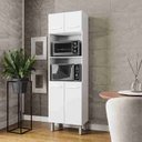 Ver imagem 1 de Torre Quente Paneleiro Mara com 2 Nichos para Forno e Microondas - Branco