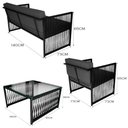 Ver imagem 2 de Conjunto para Área Externa de Corda Náutica Preto-cinza