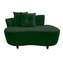 Ver imagem 3 de Namoradeira Sofá Feijão Suria 150cm Orgânica Suede Verde