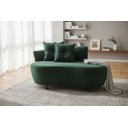 Ver imagem 2 de Namoradeira Sofá Feijão Suria 150cm Orgânica Suede Verde