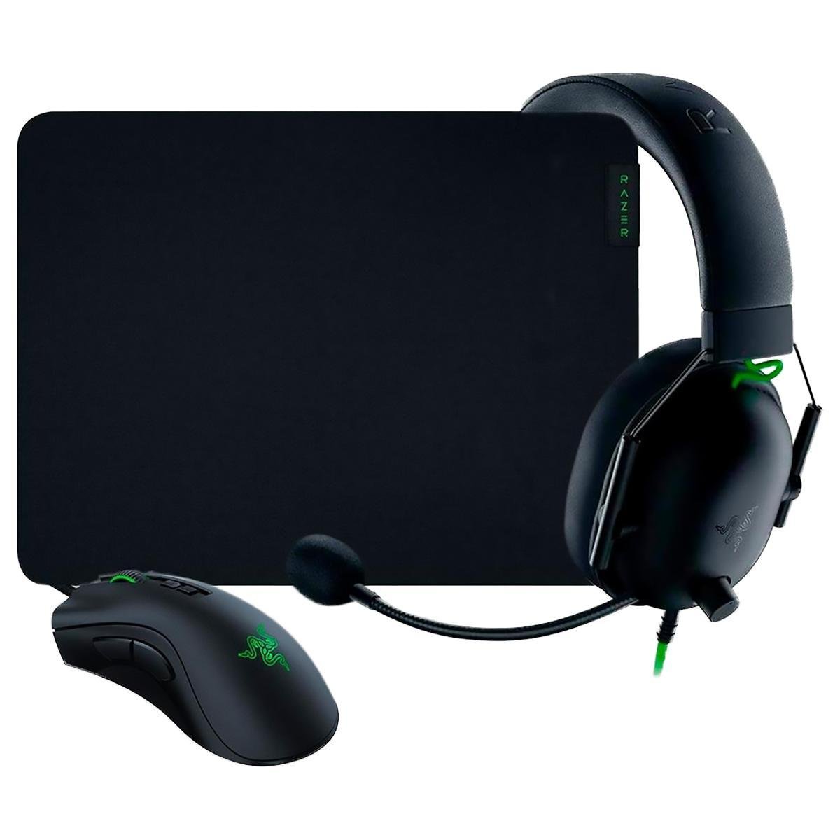 Kit Gamer Razer Battle Bundle Mouse + Mousepad + Headset Menor preço em Kit Gamer Razer Battle Bundle Mouse + Mousepad + Headset