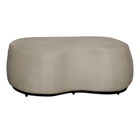 Puff Decorativo Orgânico Beatriz Suede - Estopar Suede Bege