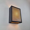Ver imagem 2 de Luminária de Parede Decorativa LED Corredor Quarto Sala Ébano Marrom Bivolt MDF G9