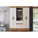 Ver imagem 2 de Guarda Roupa Casal BS07 4 Pts 2 Gavs Cinamomo/Off White Henn