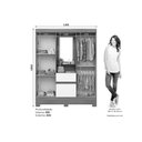 Ver imagem 6 de Guarda Roupa Casal BS07 4 Pts 2 Gavs Cinamomo/Off White Henn