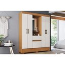 Ver imagem 1 de Guarda Roupa Casal BS07 4 Pts 2 Gavs Cinamomo/Off White Henn