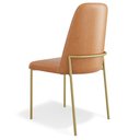 Ver imagem 5 de Cadeira Decorativa Estofada para Sala de Jantar Dourada Bella L02 Couríssimo Whisky - Lyam Decor