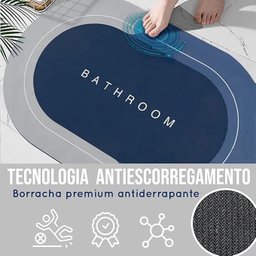 Tapete Absorvente Banheiro Multiuso Antiderrapante Emborrachado Confortavel Adere Chao Piso Seguro R - 10