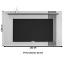 Ver imagem 3 de Painel para Tv até 70 Polegadas Córdova 1 Prateleira Off White Matte/freijó - Pnr Móveis