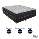 Ver imagem 3 de Cama Box Bipartido Queen Preto e Colchão Airtech 150 D45 Ortobom