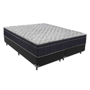 Ver imagem 1 de Cama Box Bipartido Queen Preto e Colchão Airtech 150 D45 Ortobom