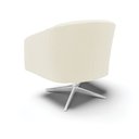 Ver imagem 7 de Poltrona Decorativa Giratória Cromada Stella Cotelê Ext/veludo Off White D03 - D’Rossi