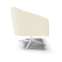 Ver mais imagens de Poltrona Decorativa Giratória Cromada Stella Cotelê Ext/veludo Off White D03 - D’Rossi