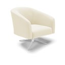 Ver imagem 1 de Poltrona Decorativa Giratória Cromada Stella Cotelê Ext/veludo Off White D03 - D’Rossi