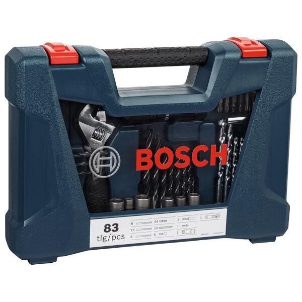 Kit Acessórios Profissionais V-line Bosch, 83 Pçs - 77385415