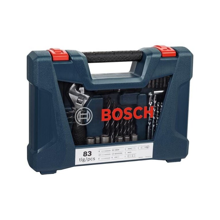 Kit Acessórios Profissionais V-line Bosch, 83 Pçs - 77385415