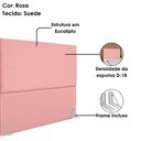 Ver imagem 4 de Cabeceira Queen 160 Cm com Frame Luna Suede Rosa Artte