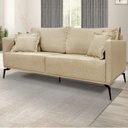 Ver imagem 2 de Sofa Liv 3 Lugares 220cm Pes Aço Linho 234 Dourado Ezz