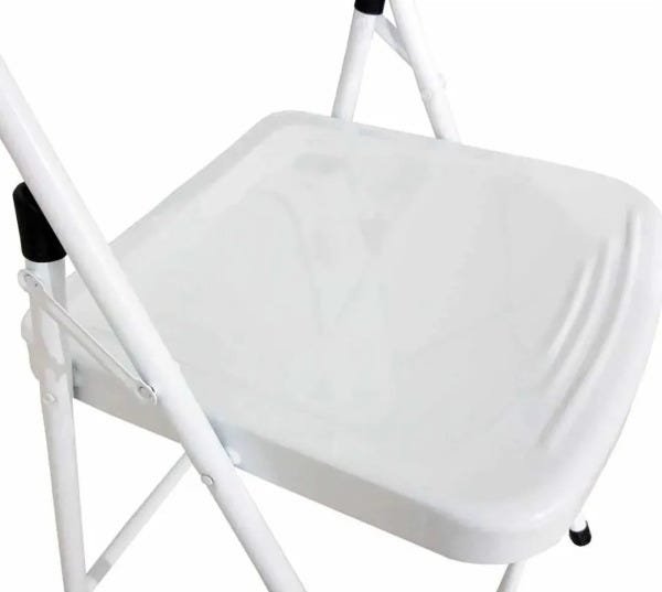 Cadeira Ferro Dobrável Açomix Branca - 3