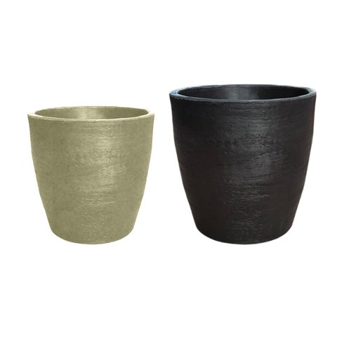 Kit 2 Vasos Planta 50x50 + 40x40 Moderno Polietileno Bgplasticos V13 Marrom Cafe 003