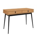 Ver imagem 4 de Mesa de Trabalho Escandinava Retrô 2 Gav Madeira Freijó Preto Wanda Idimex