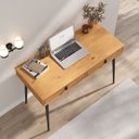 Ver imagem 3 de Mesa de Trabalho Escandinava Retrô 2 Gav Madeira Freijó Preto Wanda Idimex