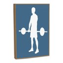 Ver imagem 1 de Quadro Decorativo Musculação Minimalista Iii com Moldura Filete