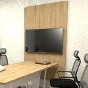 Ver imagem 3 de Painel para TV F5 Office Mac MDF 110cm Marrom 43 Polegadas F5 Office