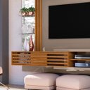 Ver imagem 3 de Bancada Suspensa Frizz Supreme Tvs até 55” Fendi Naturale 278133 Madetec