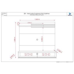 Bancada Suspensa Frizz Sublime para Tv até 55 Polegadas - Madetec - Off White/savana - 5