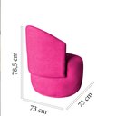 Ver imagem 6 de Poltrona Decorativa Beatriz Orgânica Veludo Rosa Pink