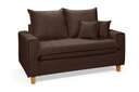 Ver imagem 1 de Sofa Living com Bau Multiuso 2 Lugares Suede Pes em Madeira: Marrom