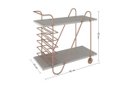 Ver imagem 2 de Carrinho Bar London Adega 10 Garrafas Off White e Cobre