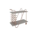 Ver imagem 1 de Carrinho Bar London Adega 10 Garrafas Off White e Cobre