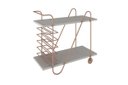Ver imagem 1 de Carrinho Bar London Adega 10 Garrafas Off White e Cobre