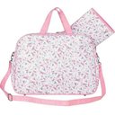 Ver imagem 2 de Bolsa Maternidade G Lilica Ripilica Estampada Branca E Rosa - Rosa Claro