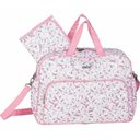 Ver imagem 1 de Bolsa Maternidade G Lilica Ripilica Estampada Branca E Rosa - Rosa Claro