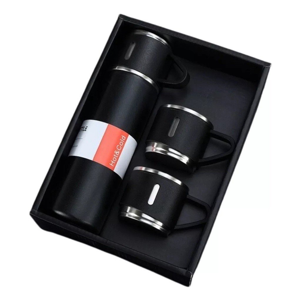 Kit Garrafa Térmica Stanley Vacuum Flask Set Inox 500ml + 3 Xícaras - 2