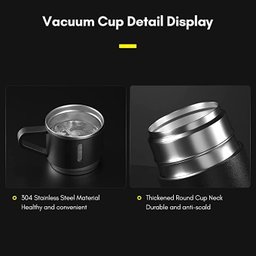 Kit Garrafa Térmica Stanley Vacuum Flask Set Inox 500ml + 3 Xícaras - 5