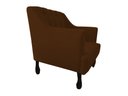 Ver imagem 2 de Kit 2 Poltronas Decorativa Julia Couro Marrom Pés Madeira Ms Decor