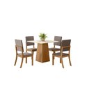 Ver imagem 1 de Mesa Jantar Dora 90 4 Cadeiras Milla Marrom - Henn