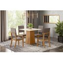 Ver imagem 2 de Mesa Jantar Dora 90 4 Cadeiras Milla Marrom - Henn