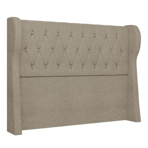 Cabeceira Casal Queen Cama Box 160cm Malva I02 Bouclê Capuccino - Mpozenato