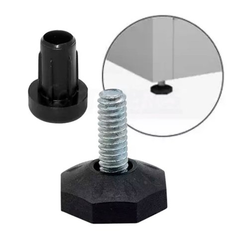 Kit C/24 Pés Niveladores C/base de 22mm + Bucha Plástica