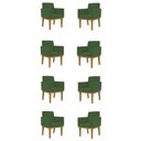 Ver imagem 1 de Kit 08 Poltronas Decorativa Reforçada - Balaqui Decor Cor:verde