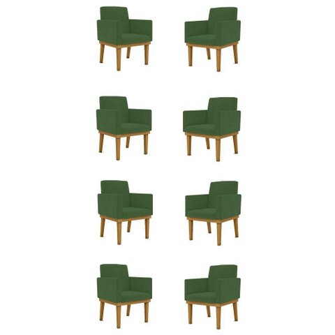 Kit 08 Poltronas Decorativa Reforçada - Balaqui Decor Cor:verde