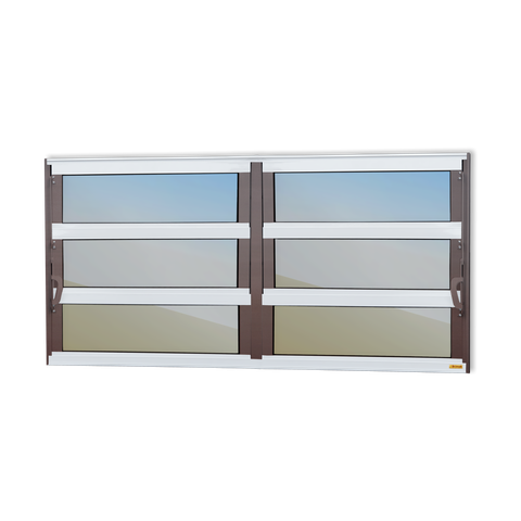Basculante Alumínio 2 Seções 60 x 240 Elite V.Refl.Mix Corten Brimak