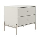 Ver imagem 7 de Cômoda 3 Gaveta e Mesa Cabeceira 2 Gaveta Jasper - Off White Fosco com Champanhe